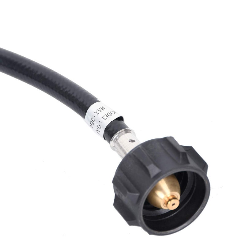 GGC 6 Feet Propane Tank Extension Hose with Gauge,LP Gas Hose Replacement for Grill Heater and Other, Male QCC/POL Fittings - Image 3